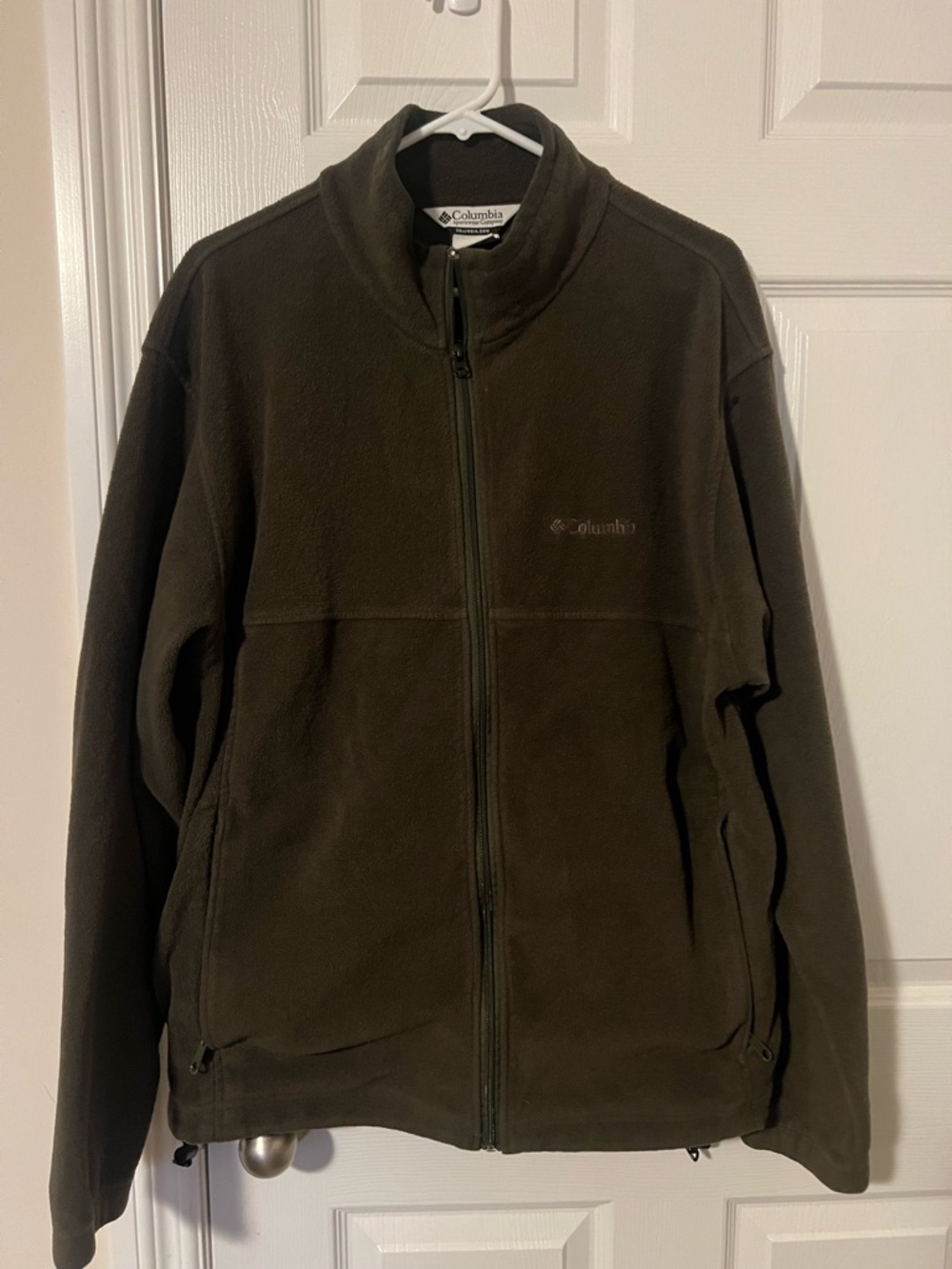 Columbia Men's Dark Olive Green Full-Zip Fleece Jacket